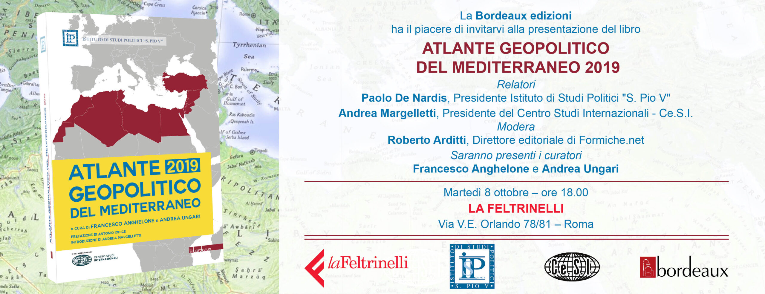 Atlante Geopolitico del Mediterraneo 2019 – Presentazione alla Libreria Feltrinelli