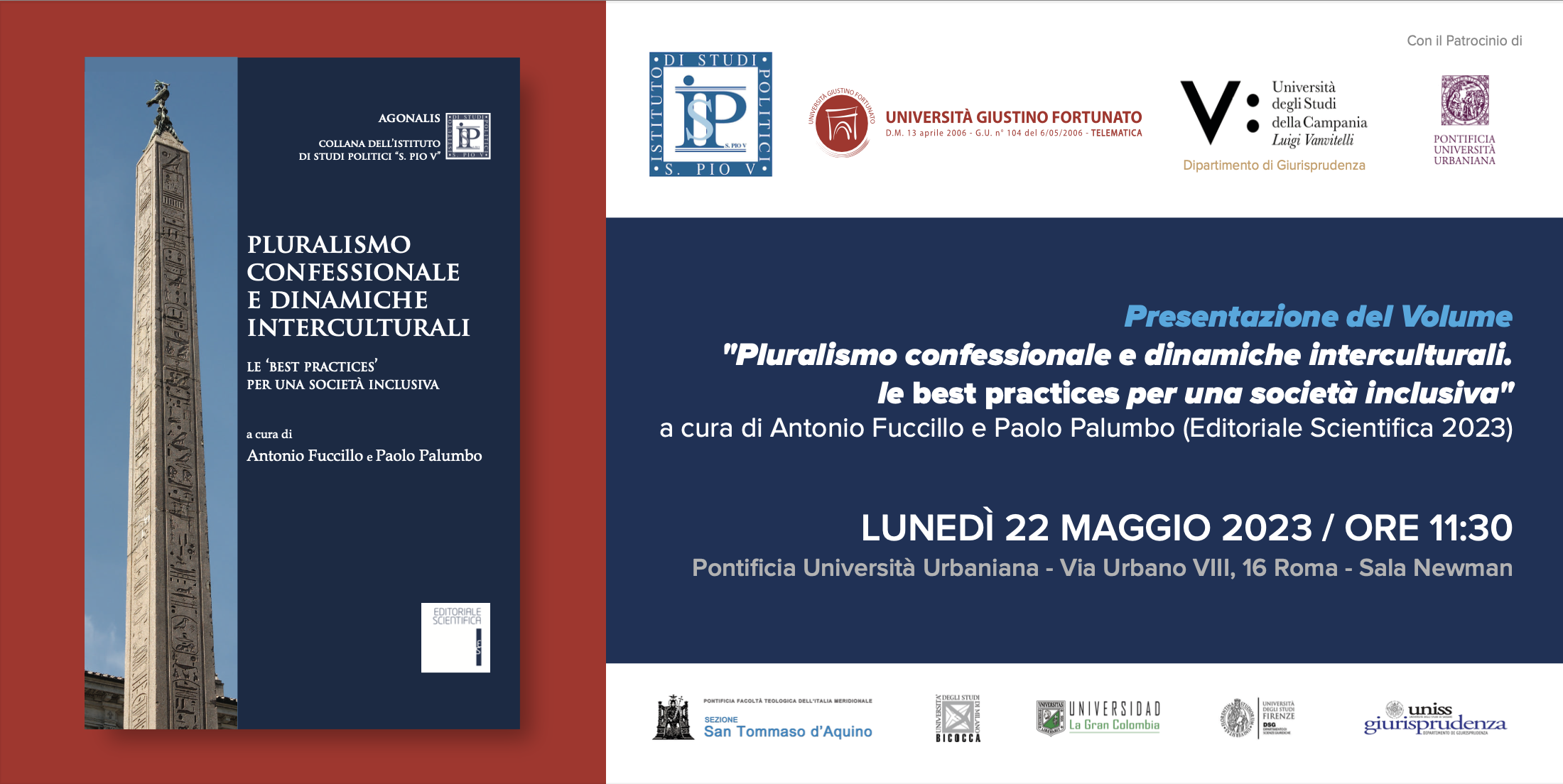 Presentazione "Pluralismo confessionale e dinamiche interculturali. Le best practices per una società inclusiva"