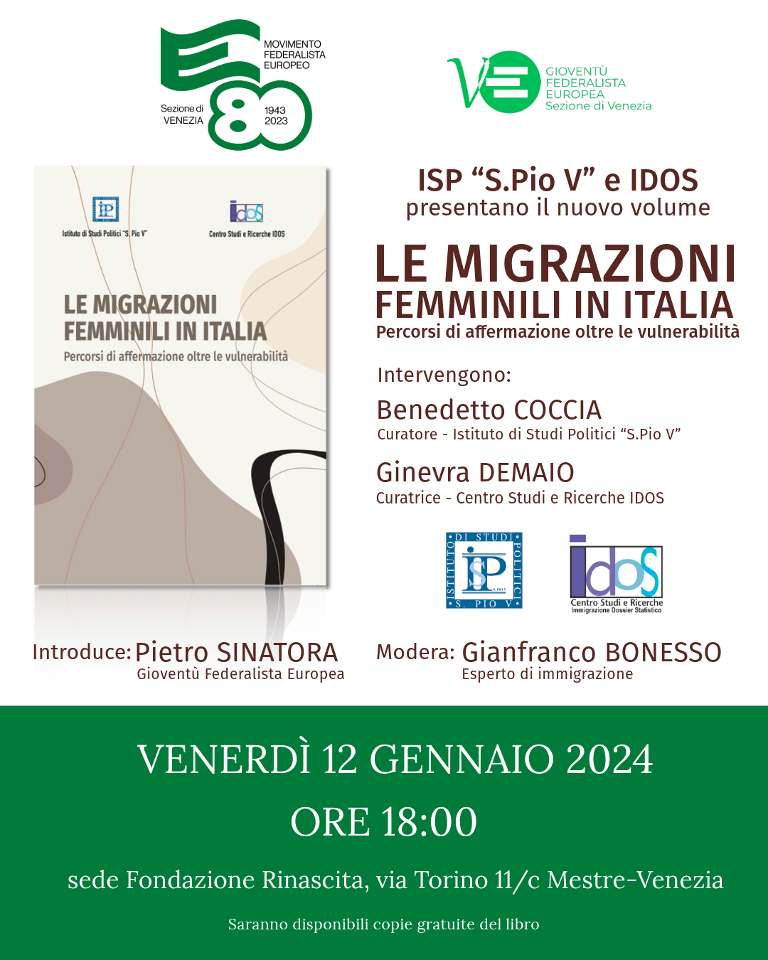 Presentazione del volume "Le migrazioni femminili in Italia"