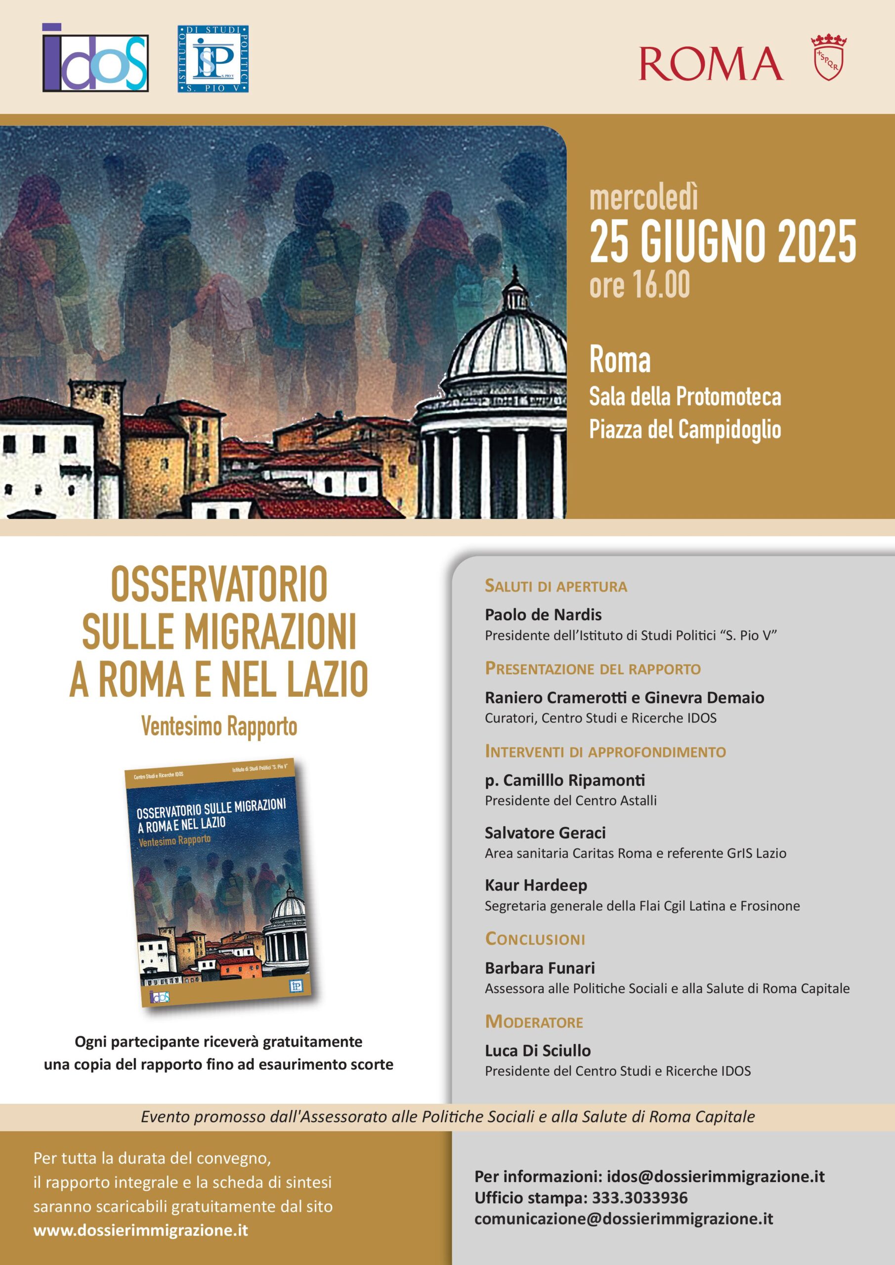 Osservatorio sulle Migrazioni a Roma e nel Lazio: presentazione del ventesimo rapporto