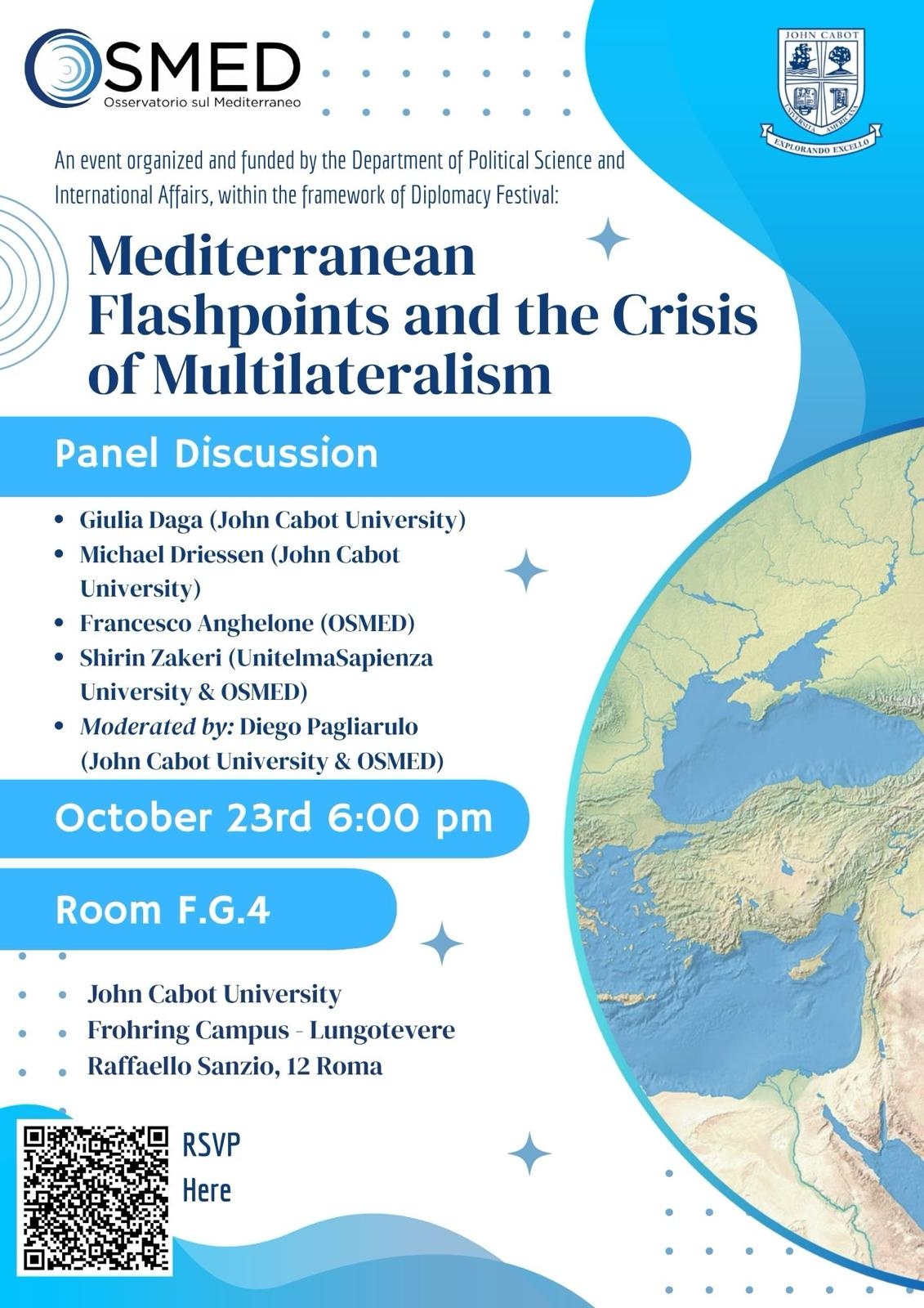 Convegno Mediterranean Flashpoints and the Crisis of Multilateralism